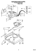 MACHINE BASE PARTS Diagram and Parts List for 2DLXR7244MQ2  Whirlpool Washer