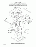 TUB PARTS Diagram and Parts List for KUDD03DTSS2  KitchenAid Dishwasher