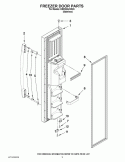 FREEZER DOOR PARTS Diagram and Parts List for ED2KHAXVS03  Whirlpool Refrigerator