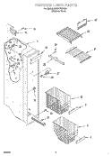 FREEZER LINER Diagram and Parts List for 3XART735G00  Whirlpool Refrigerator