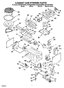 CABINET AND STIRRER PARTS Diagram and Parts List for KEHC309JBT08  KitchenAid Microwave Oven Combo