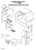 FREEZER LINER PARTS Diagram and Parts List for KRFC90100B0  KitchenAid Refrigerator
