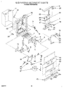 DISPENSER AND FRONT Diagram and Parts List for KSSS48QDX02  KitchenAid Refrigerator