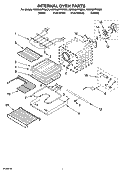 INTERNAL OVEN PARTS Diagram and Parts List for KERK807PSS01  KitchenAid Range