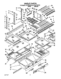 SHELF, LIT/OPTIONAL Diagram and Parts List for 3ET22DKXBW00  Whirlpool Refrigerator
