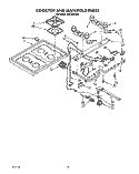COOKTOP AND MANIFOLD Diagram and Parts List for SGC355XW0  Roper Range
