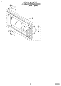 DOOR Diagram and Parts List for MHE10RXB0  Roper Microwave
