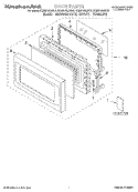 DOOR, LITERATURE Diagram and Parts List for KCMS185JBL0  KitchenAid Microwave