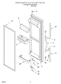 REFRIGERATOR DOOR Diagram and Parts List for 4YED22PQFN03  Whirlpool Refrigerator