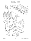 MANIFOLD PARTS Diagram and Parts List for GGG390LXB04  Whirlpool Range
