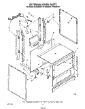 EXTERNAL OVEN Diagram and Parts List for SF3300SRW3  Whirlpool Range