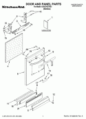 DOOR AND PANEL PARTS Diagram and Parts List for KUDE70CVSS1  KitchenAid Dishwasher