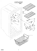 LINER Diagram and Parts List for SVF15NRHW02  Whirlpool Freezer