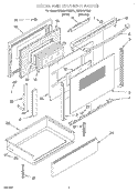 DOOR AND DRAWER Diagram and Parts List for KERC607EWH1  KitchenAid Range