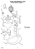 BASE AND PEDESTAL UNIT, OPTIONAL PARTS Diagram and Parts List for 4KG25G7XER4  KitchenAid Mixer