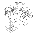 LINER Diagram and Parts List for KTRC22KXWH20  KitchenAid Refrigerator
