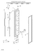 FREEZER DOOR Diagram and Parts List for KSRS22KGBL04  KitchenAid Refrigerator
