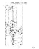 BRAKE AND DRIVE TUBE Diagram and Parts List for CA2751XWW1  Whirlpool Washer