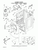 CABINET PARTS Diagram and Parts List for WGD9450WW1  Whirlpool Dryer