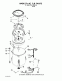 BASKET AND TUB PARTS Diagram and Parts List for CAW12444XW0  Whirlpool Washer