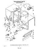 TUB ASSEMBLY Diagram and Parts List for TUD3000W0  Whirlpool Dishwasher