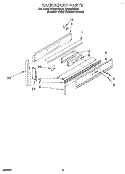 BACKGUARD Diagram and Parts List for SF380PEWQ0  Whirlpool Range