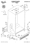 CABINET, LITERATURE Diagram and Parts List for 4YED2FHKKT01  Whirlpool Refrigerator