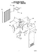 AIR FLOW PARTS Diagram and Parts List for KSRB22FKSS14  KitchenAid Refrigerator