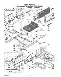 UNIT Diagram and Parts List for ET22DKXAW00  Whirlpool Refrigerator