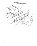 CONTROL PANEL Diagram and Parts List for SB100PES4  Whirlpool Range