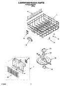 LOWER DISHRACK PARTS Diagram and Parts List for IKU58660  Inglis Dishwasher