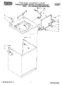 TOP AND CABINET, LIT/OPTIONAL Diagram and Parts List for RAL5144BG1  Whirlpool Washer