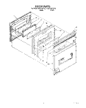 DOOR Diagram and Parts List for KEBI100YBL3  KitchenAid Wall Oven