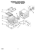 INTERNAL OVEN PARTS Diagram and Parts List for KEBV208MSS03  KitchenAid Wall Oven