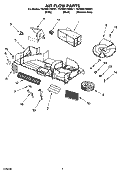 AIR FLOW PARTS Diagram and Parts List for YKHMS175MBL1  KitchenAid Microwave