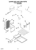 LOWER UNIT AND TUBE PARTS Diagram and Parts List for KSSP48QMS02  KitchenAid Refrigerator