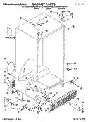 CABINET PARTS Diagram and Parts List for KSRG25FKBT16  KitchenAid Refrigerator