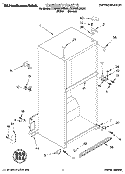 CABINET Diagram and Parts List for KTRP20KDWH03  KitchenAid Refrigerator