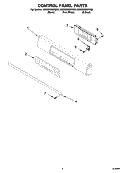CONTROL PANEL PARTS Diagram and Parts List for KESS908SPW00  KitchenAid Range