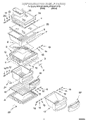 REFRIGERATOR SHELF Diagram and Parts List for KSRE22FHBT00  KitchenAid Refrigerator