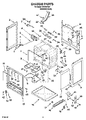 CHASSIS PARTS Diagram and Parts List for IES356RD0  Inglis Range