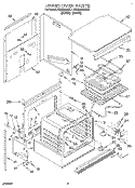 UPPER OVEN Diagram and Parts List for KEBI200BBL1  KitchenAid Wall Oven