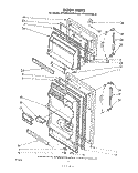 DOOR , LIT/OPTIONAL Diagram and Parts List for ET14DCXLWR0  Whirlpool Refrigerator