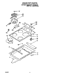 COOKTOP Diagram and Parts List for RS6305XYN4  Whirlpool Range