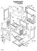 CHASSIS PARTS Diagram and Parts List for VSF303PEKQ2  Whirlpool Range