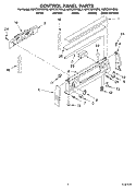 CONTROL PANEL Diagram and Parts List for KERC507HBL3  KitchenAid Range