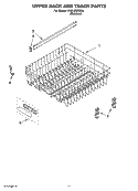 UPPER RACK AND TRACK PARTS Diagram and Parts List for KUDL02IRBS4  KitchenAid Dishwasher