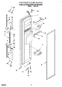 FREEZER DOOR Diagram and Parts List for 4ED25DQXBW00  Whirlpool Refrigerator
