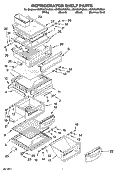 REFRIGERATOR SHELF PARTS Diagram and Parts List for KSRP22FNBL01  KitchenAid Refrigerator