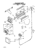 ICEMAKER, LIT/OPTIONAL Diagram and Parts List for 8ED25DQXAN00  Whirlpool Refrigerator